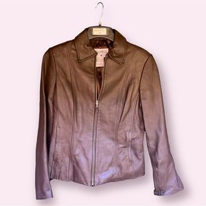 Vintage Pamela McCoy Leather Jacket - Brown XS